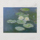 Abend Monet Water Lilies Feiertagspostkarte (Vorderseite)