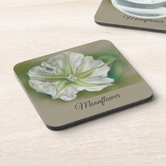 Abend Moonflower Pasta Art Getränkeuntersetzer (Linke Seite)