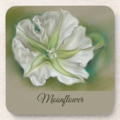 Abend Moonflower Pasta Art Getränkeuntersetzer (Vorderseite)