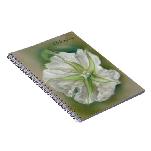 Abend Moonflower Pasta Kunst, Personalisiert Notizblock (Rechte Seite)