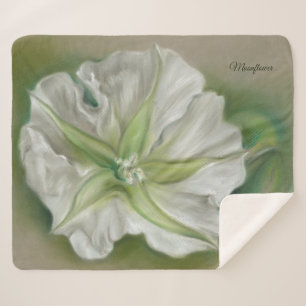 Abend Moonflower Pastellkunst personalisiert Sherpadecke