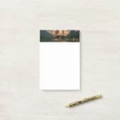 Abend Mountain Lake Foto Post-it Klebezettel (Auf Schreibtisch)