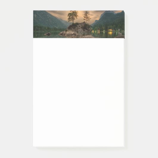 Abend Mountain Lake Foto Post-it Klebezettel (Vorderseite)