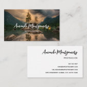 Abend Mountain Lake Foto Visitenkarte (Vorne/Hinten)