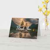 Abend Mountain Lake Fotograf Vielen Dank Karte (Gelbe Blume)