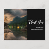 Abend Mountain Lake Fotograf Vielen Dank Postkarte (Vorderseite)