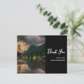 Abend Mountain Lake Fotograf Vielen Dank Postkarte (Stehend Vorderseite)