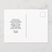 Abend Mountain Lake Fotograf Vielen Dank Postkarte (Rückseite)