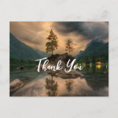Abend Mountain Lake Fotograf Vielen Dank Postkarte (Vorderseite)