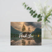 Abend Mountain Lake Fotograf Vielen Dank Postkarte (Stehend Vorderseite)