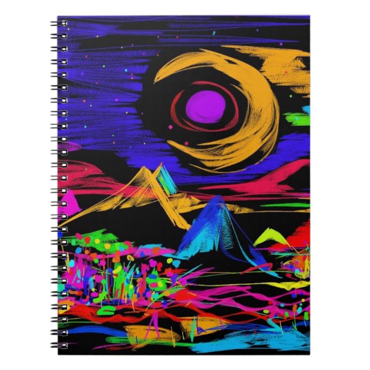 Abend Mountain Spiral Notebook Notizblock (Vorderseite)