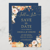 Abend Night Herbst in Liebe Herbstblumenhochzeit Save The Date (Vorne/Hinten)