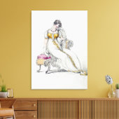 Abend- oder Hochzeitskleid, Modeplatte aus Leinwanddruck (Insitu (Wohnzimmer))