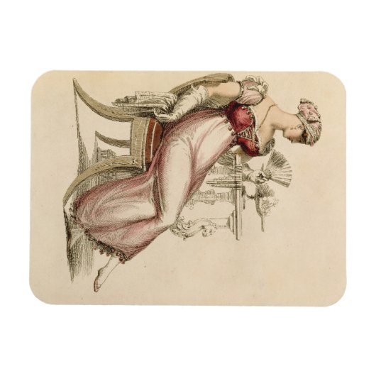 Abend- oder Kugelkleid, Modeplatte von Ack Magnet (Horizontal)