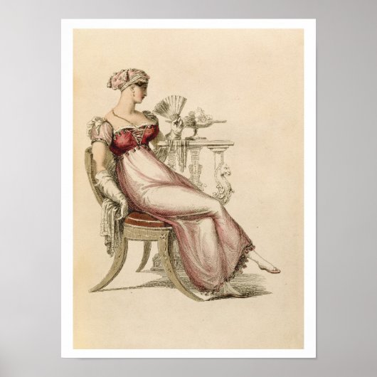 Abend- oder Kugelkleid, Modeplatte von Ack Poster (Vorne)