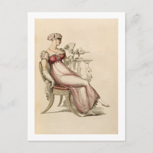 Abend- oder Kugelkleid, Modeplatte von Ack Postkarte (Vorderseite)