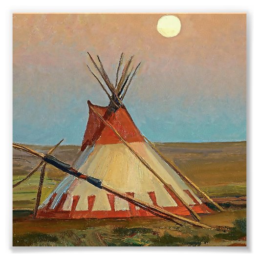"Abend on Blackfeet Reservation" von Maynard Fotodruck (Vorne)