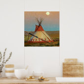 "Abend on Blackfeet Reservation" von Maynard Poster (Küche)