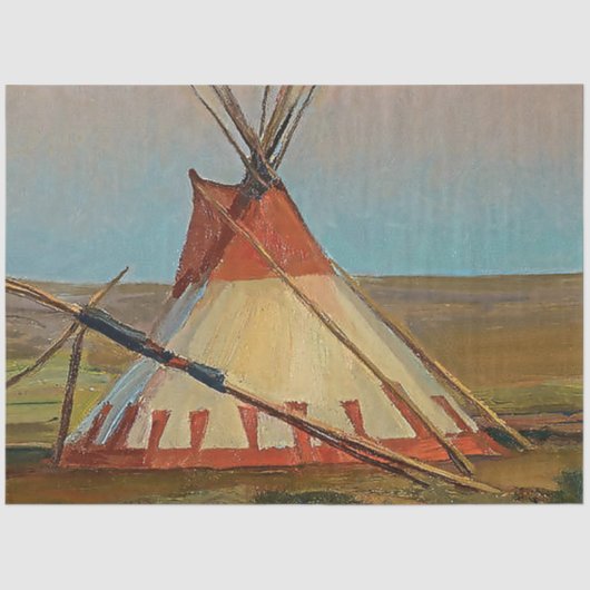 "Abend on Blackfeet Reservation" von Maynard Seidenpapier (Vorderseite)