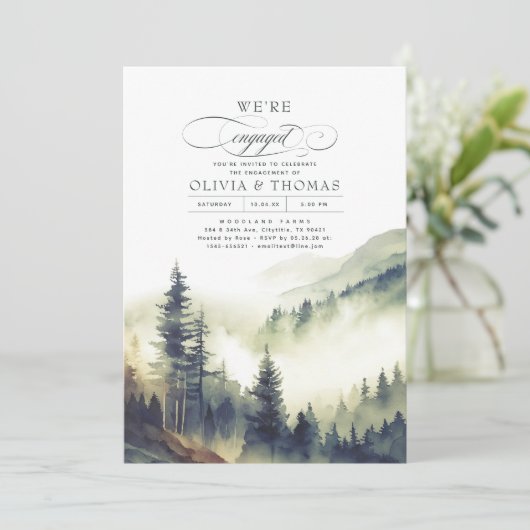 Abend-Partei für den Wald Einladung (Stehend Vorderseite)