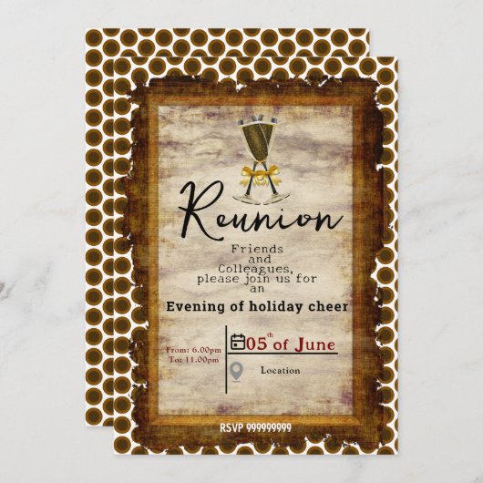 Abend Party Einladung (Vorne/Hinten)