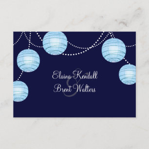 Abend Party Lanterns UAWG in Blau RSVP Karte