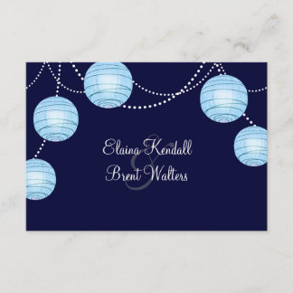 Abend Party Lanterns UAWG in Blau RSVP Karte