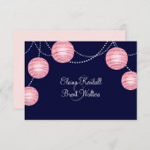Abend Pink Party Lanterns UAWG RSVP Karte (Vorne/Hinten)