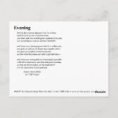 ABEND POSTKARTE (Rückseite)