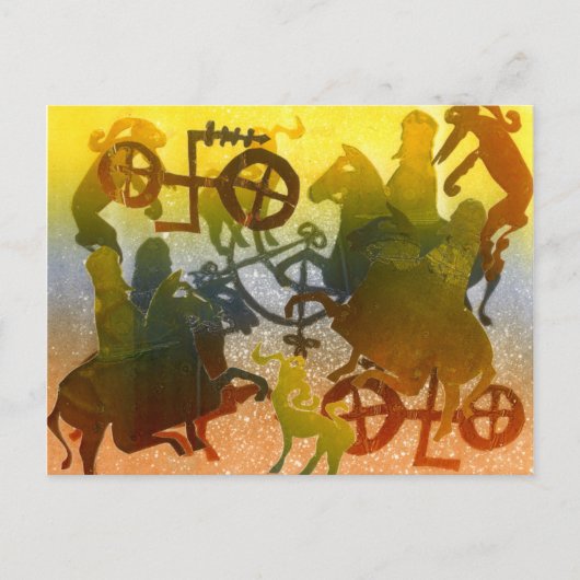 Abend Postkarte (Vorderseite)