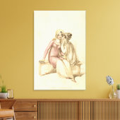 Abend-, Promenade- oder Strandkostüme, Mode Leinwanddruck (Insitu (Wohnzimmer))