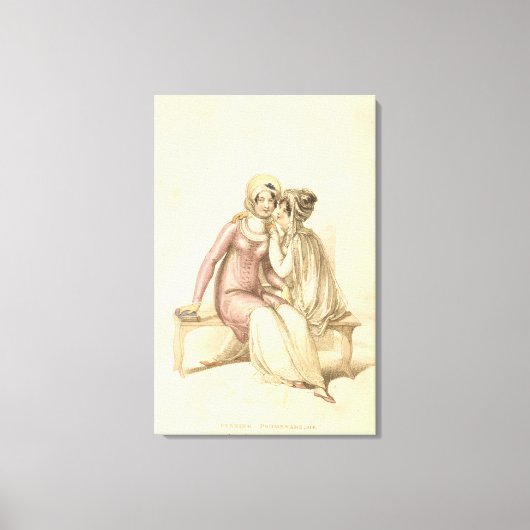 Abend-, Promenade- oder Strandkostüme, Mode Leinwanddruck (Vorderseite)