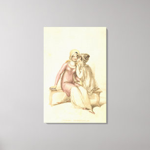 Abend-, Promenade- oder Strandkostüme, Mode Leinwanddruck