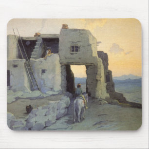 Abend, Pueblo von Walpi von Marion Kavagh Wachtel Mousepad