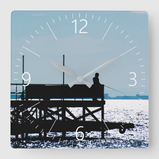 Abend Quadratische Wanduhr (Vorderseite)