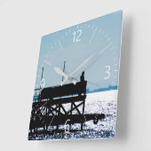 Abend Quadratische Wanduhr (Winkel)