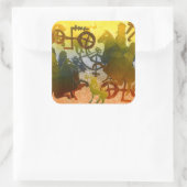 Abend Quadratischer Aufkleber (Tasche)