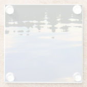 Abend-Reflexion auf dem Teich Glasuntersetzer (Rückseite)