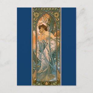 Abend Reverie - von Alphonse Mucha Postkarte