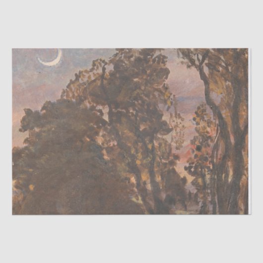 Abend, Rind Watering Samuel Palmer Seidenpapier (Vorderseite)