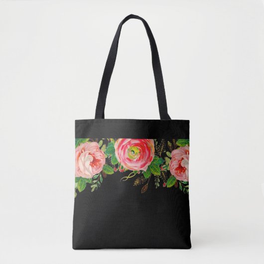 Abend Rose Basic Black Tasche (Vorderseite)