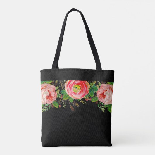 Abend Rose Basic Black Tasche (Rückseite)