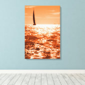 ABEND SAIL 16x24 Leinwanddruck (Insitu (Holzboden))