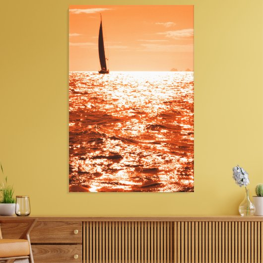 ABEND SAIL 32x48 Leinwanddruck (Insitu (Wohnzimmer))