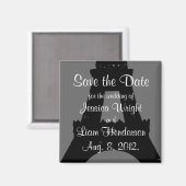 Abend Save the Date in Paris Magnet (Vorderseite/Rückseite)
