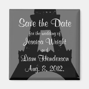 Abend Save the Date in Paris Magnet
