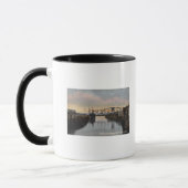 Abend Scene auf dem Wishkah River Tasse (Links)