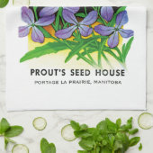 Abend-Scented Stocks Seed Packet Label Geschirrtuch (Gefaltet)