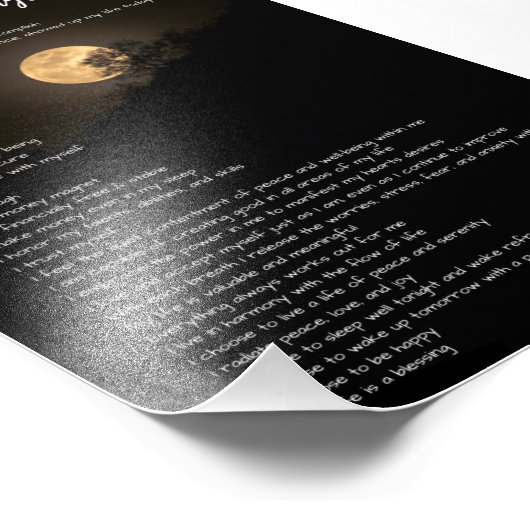 Abend-Segen-Zitat Fotodruck (Ecke)