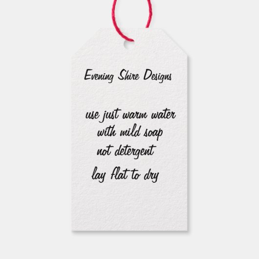 Abend Shopmarke Geschenkanhänger (Rückseite)